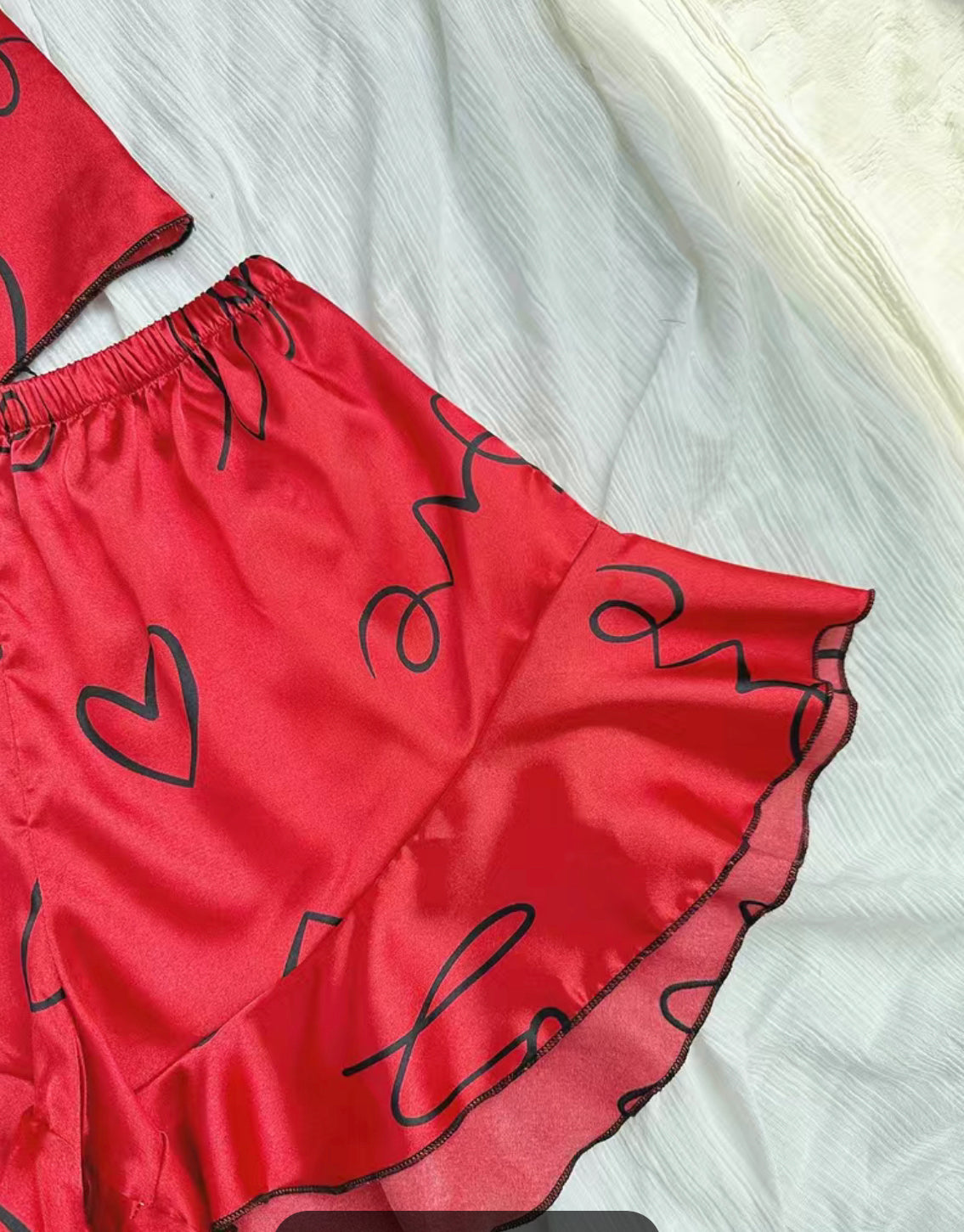 Heart Print Pajama Set