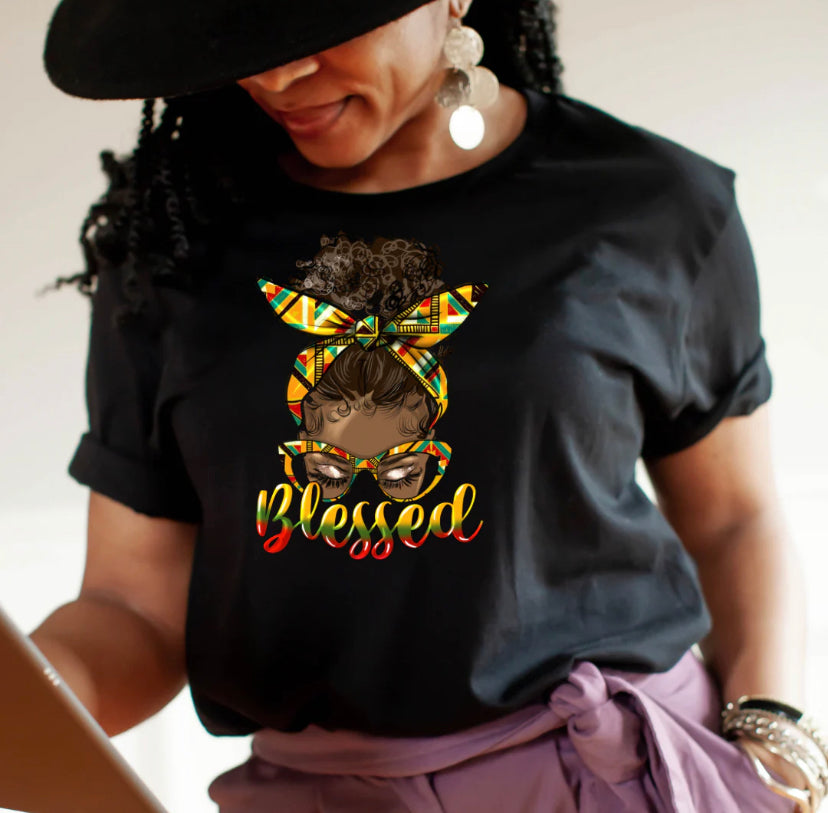 Inspired Short Sleeve T-Shirt-Blessed