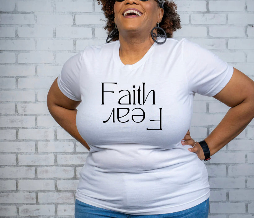 UNISEX - Inspired Short Sleeve T-Shirt- Faith over Fear