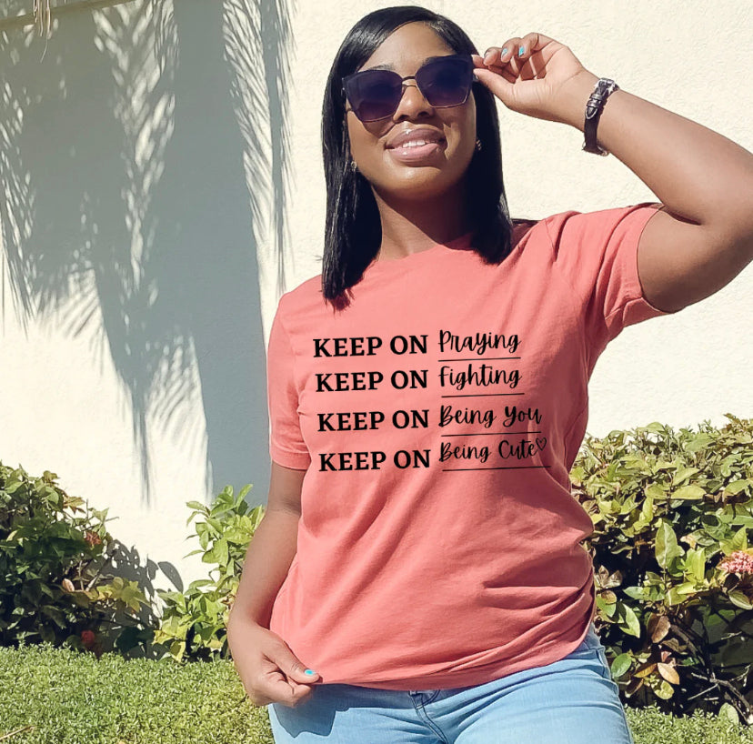 UNISEX-Inspired Short Sleeve T-Shirt -Keep on going