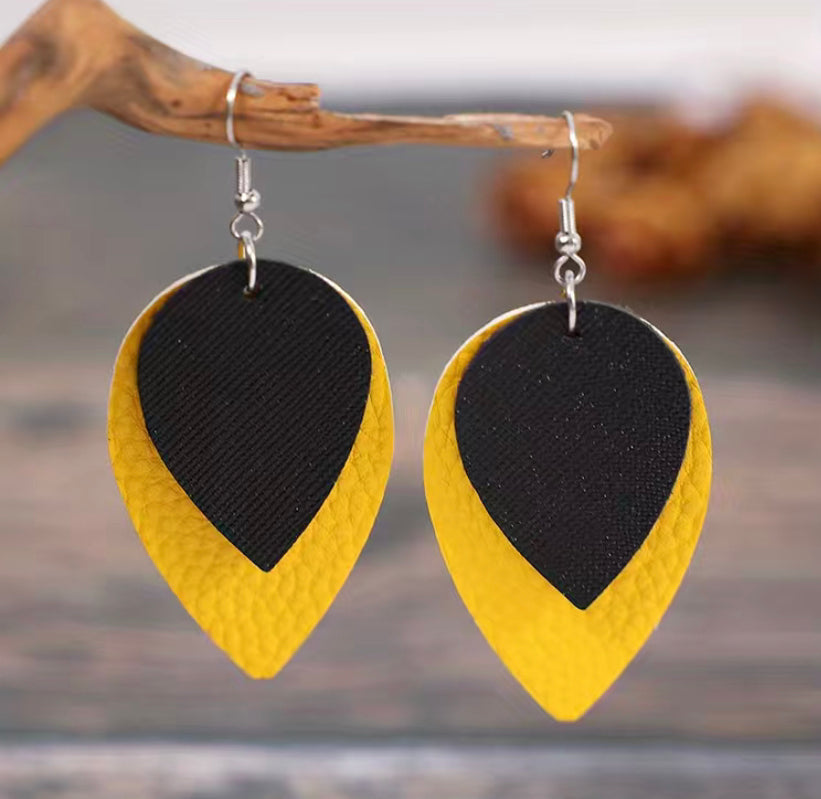 Gorgeous double-layer leaf earrings