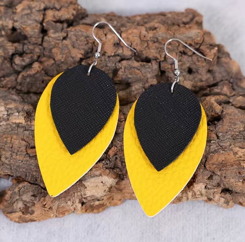 Gorgeous double-layer leaf earrings