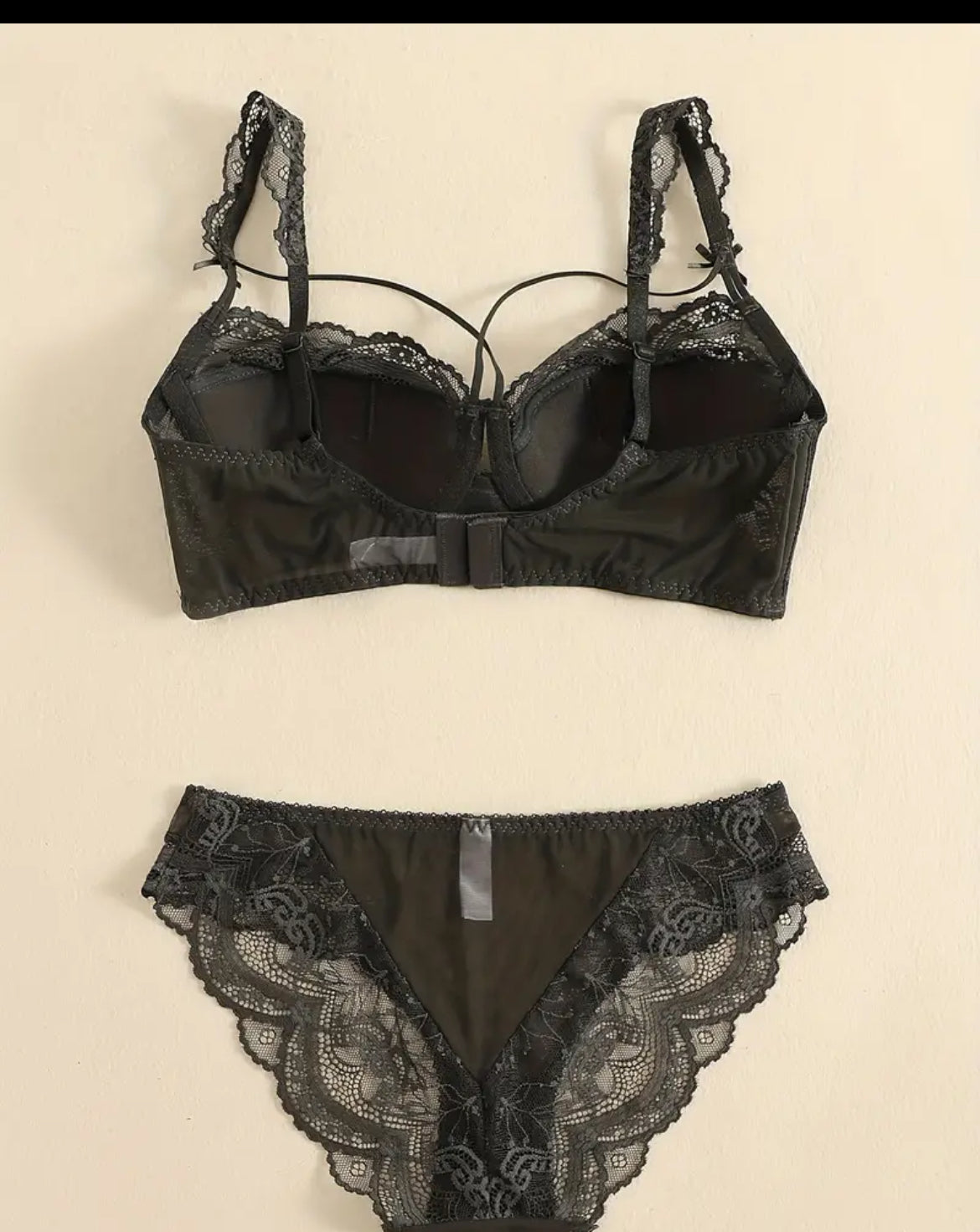 Floral Laced Bra and Panties Set