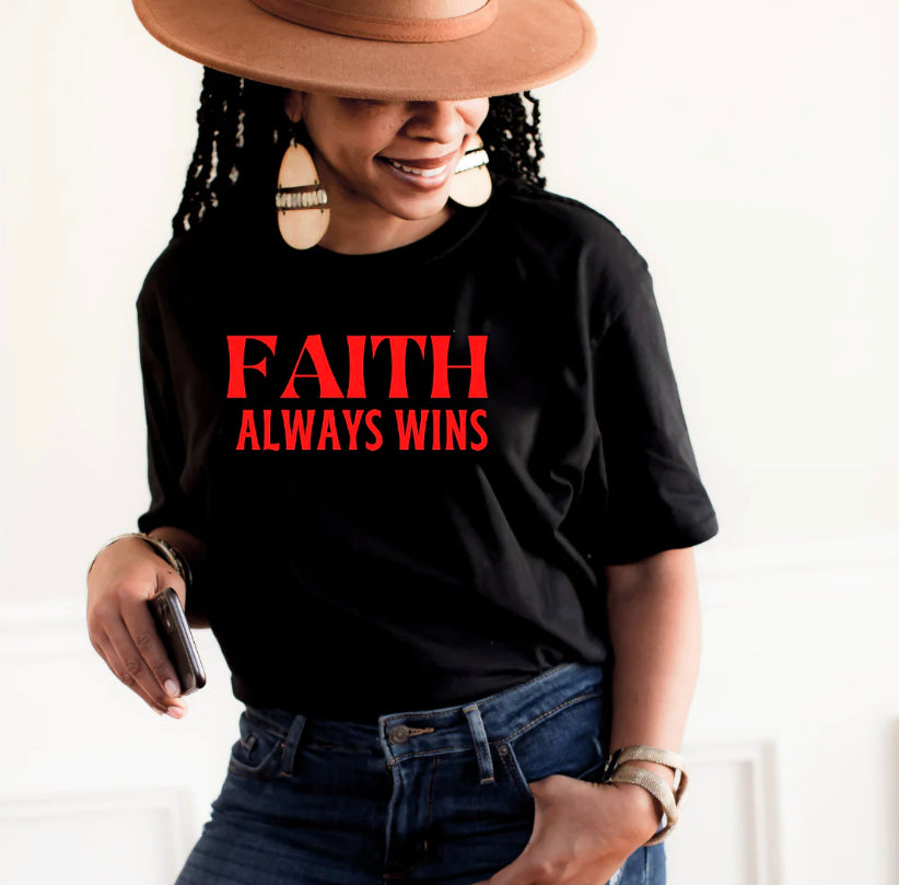 UNISEX- Inspired Short Sleeve T-Shirt- Faith always Win