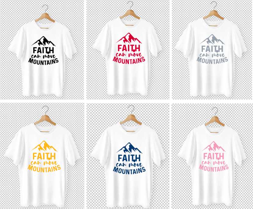 UNISEX- Inspired Short T-Shirt- Faith can move Mountains